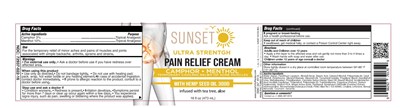 Ultra Relief Cream (Sunset Ultra Strentgh Pain Relief Cream Camphor 3 Menthol 10)